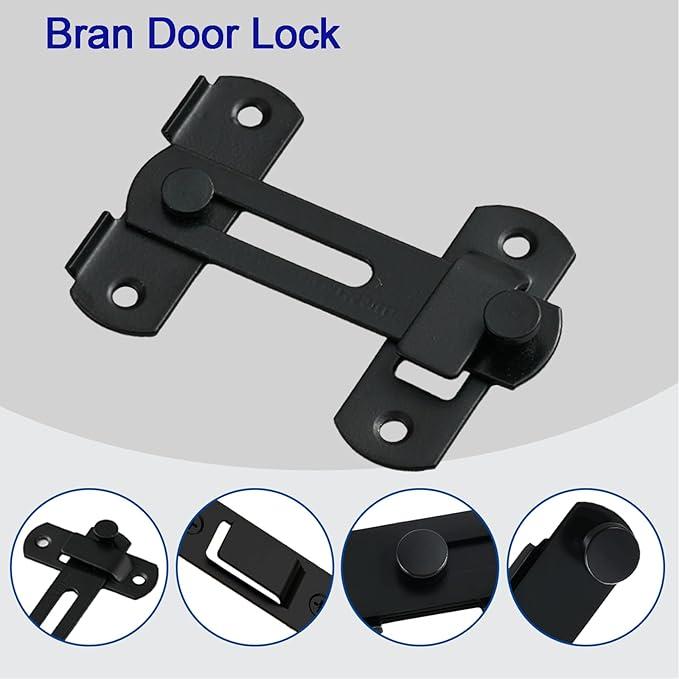 180 Degree Flip Sliding Door Lock, Stainless Steel Barn Door Lock, Sliding Door Lock For Garage, Bathroom, Outdoor Use, Home Decor