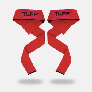 Tuff Premium padded lifting straps - Red