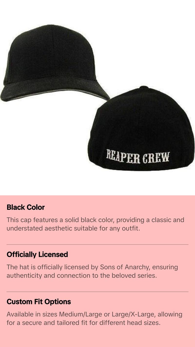SOA Reaper Crew Fitted Baseball Cap Hat