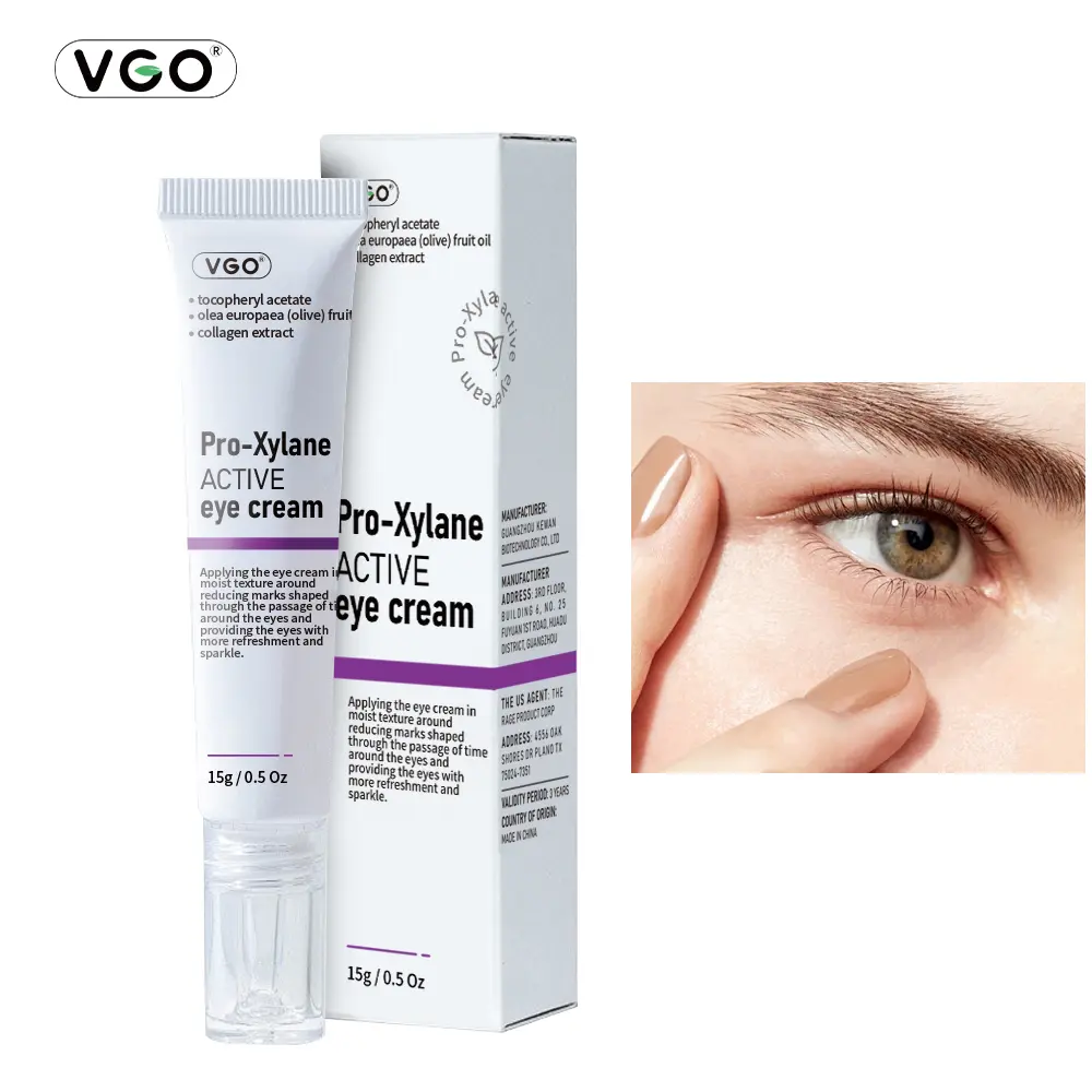 VGO Pro Xylane Active Eye Cream 15g - Retinol & Niacinamide Anti-Aging, Wrinkle Reduction, Brightening, Moisturizing, Hyaluronic Acid Repair - Active Hydrating, Retinol Lift Treatments for All Skin Types (Anti-Aging Routine Essential), Active Hydrating Ey