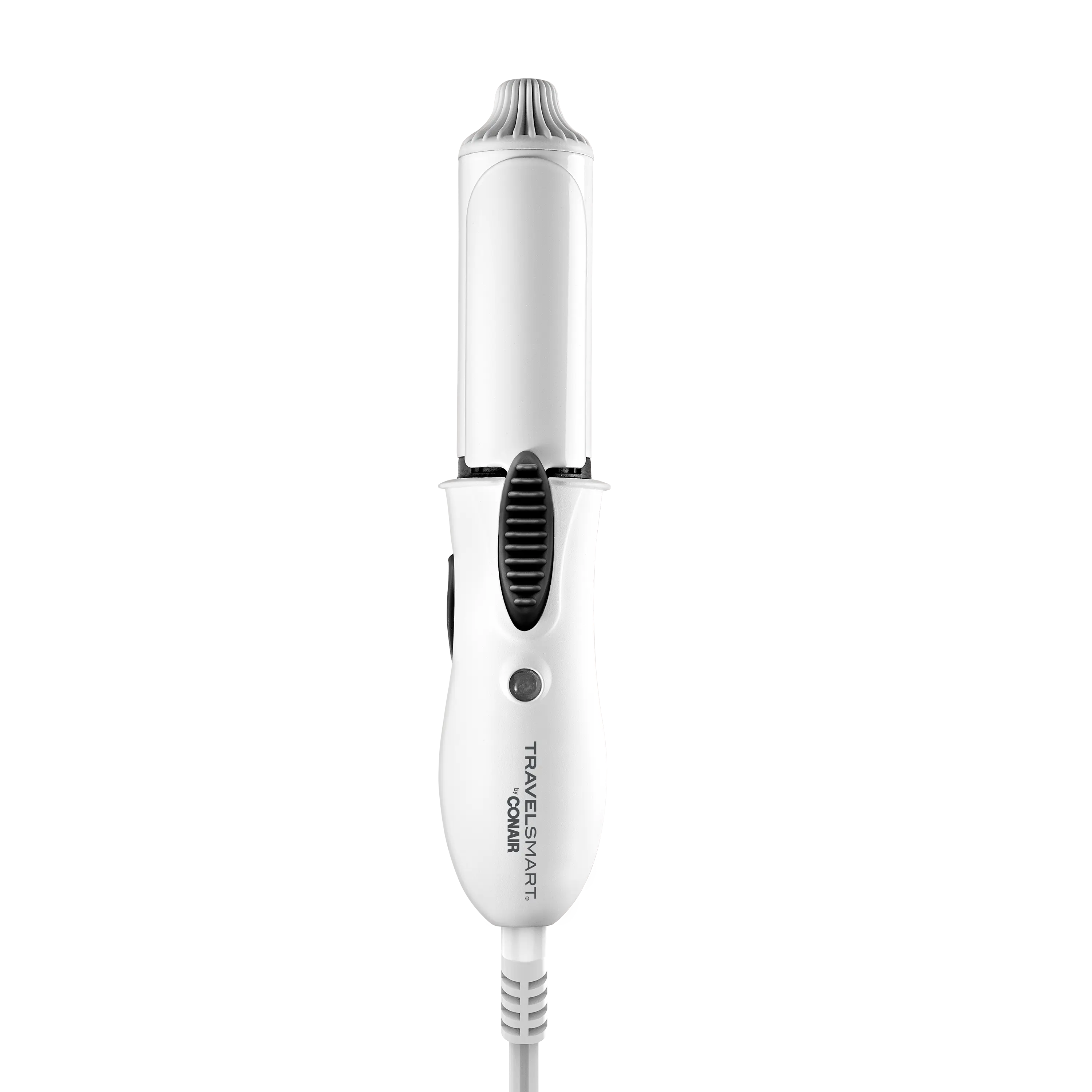 Conair Travel Smart Mini Ceramic 1" Curling Iron Short Barrel Compact Size for Travel Quick Touch-Ups Lightweight Portable - Plug