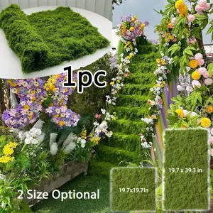 1pc Realistic Artificial Moss Mat, Sustainable Nylon Greenery for Indoor Outdoor Wall & Table Decor, Waterproof Fake Moss for Micro Landscape & DIY Crafts