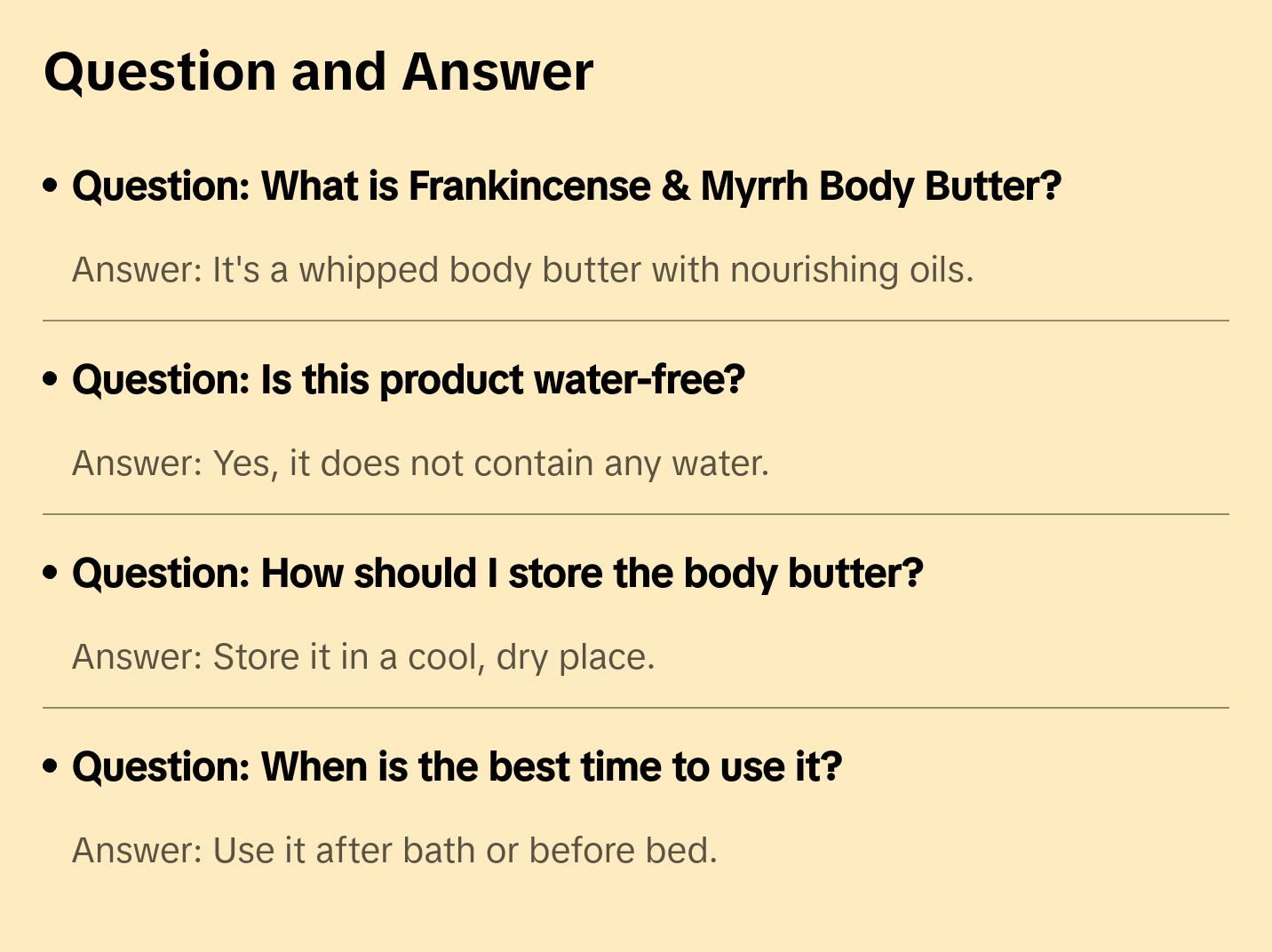 Frankincense & Myrrh Body Butter