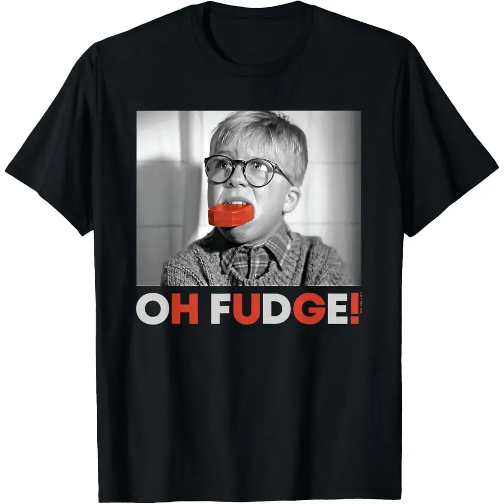 Christmas Story "Oh Fudge" T-Shirt| 100%25 Cotton, Movie Quote, Retro Print| Xmas Movie Nights/Fans| Soft, Durable, Nostalgic