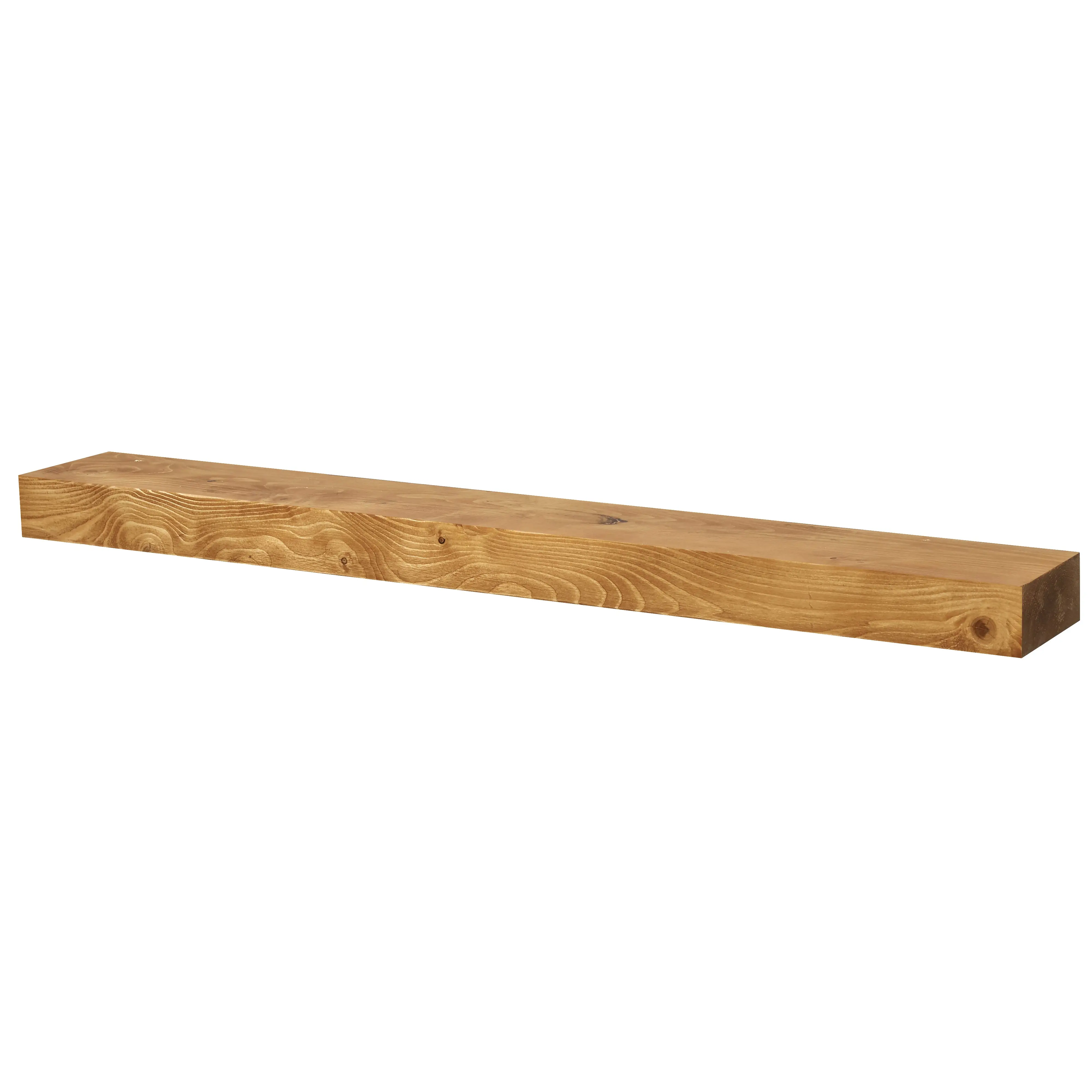 Smooth Solid Floating Timber Fireplace Mantel Shelf