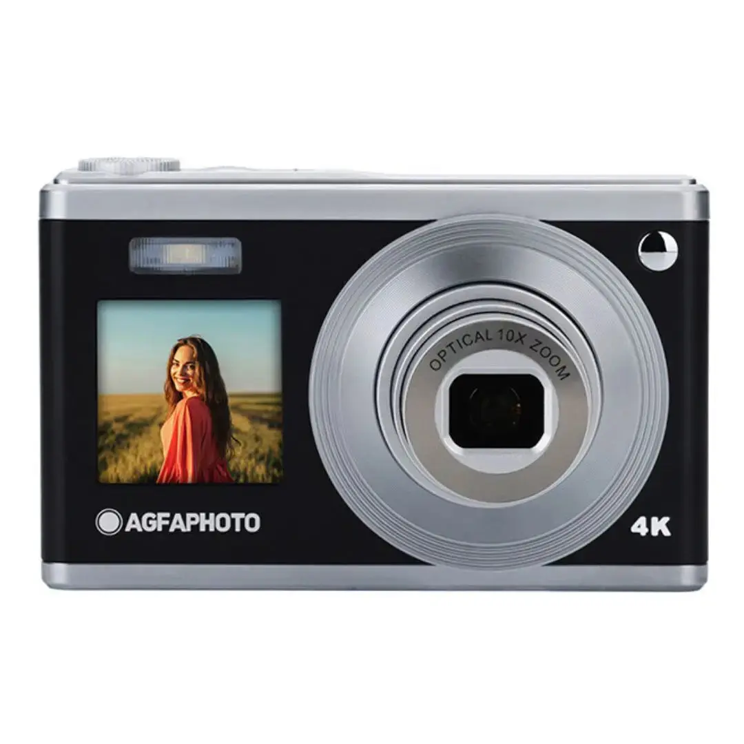 AgfaPhoto Realishot DC9200 Compact Digital Camera - Vintage Aesthetic Design, 24MP, Rechargeable, Rear & Dual High-Resolution Screens, Anti-Shake, Point & Shoot for Photography Enthusiasts