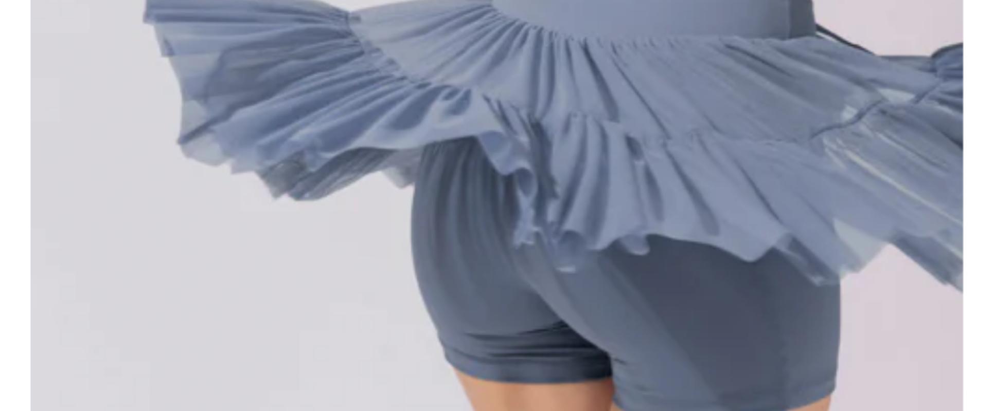 Pirouette Skort - Blue Mist