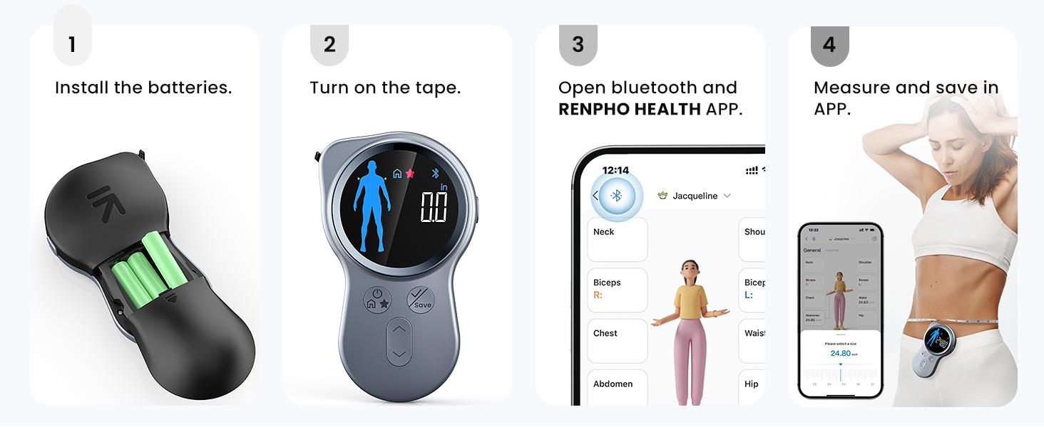 [Livestream Exclusive] RENPHO Smart Tape Measure with Large Display Spring Glow Up Gym Gifts