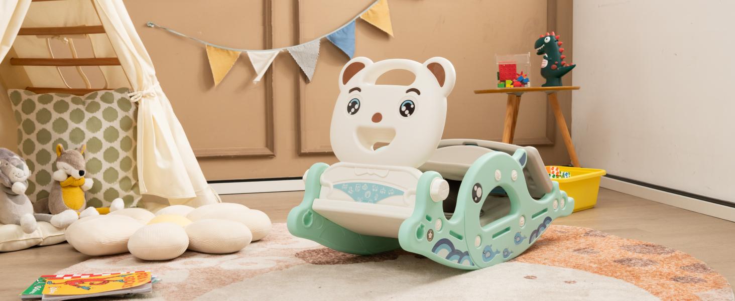 Costzon Toddler Rocking Chair with Basketball Hoop, Rocking Horse, Slide, Foldable Climber Rocking Chair playset for Both Indoors Outdoor Use, Christmas Festival Gift Black Friday Cyber Monday Costzon Toddler Rocking Chair with Basketball Hoop, Rocking Horse, Slide, Foldable Climber Rocking Chair playset for Both Indoors Outdoor Use, Christmas Festival Gift Black Friday Cyber Monday