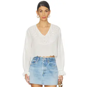 For Love & Lemons Agnes Blouse in White