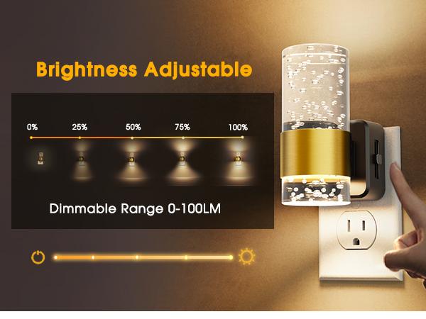 DORESSHOP 2 Packs Acrylic Aesthetics Night Light, Auto Dusk to Dawn Sensor LED Night Light for Bedroom Kitchen, Dimmable