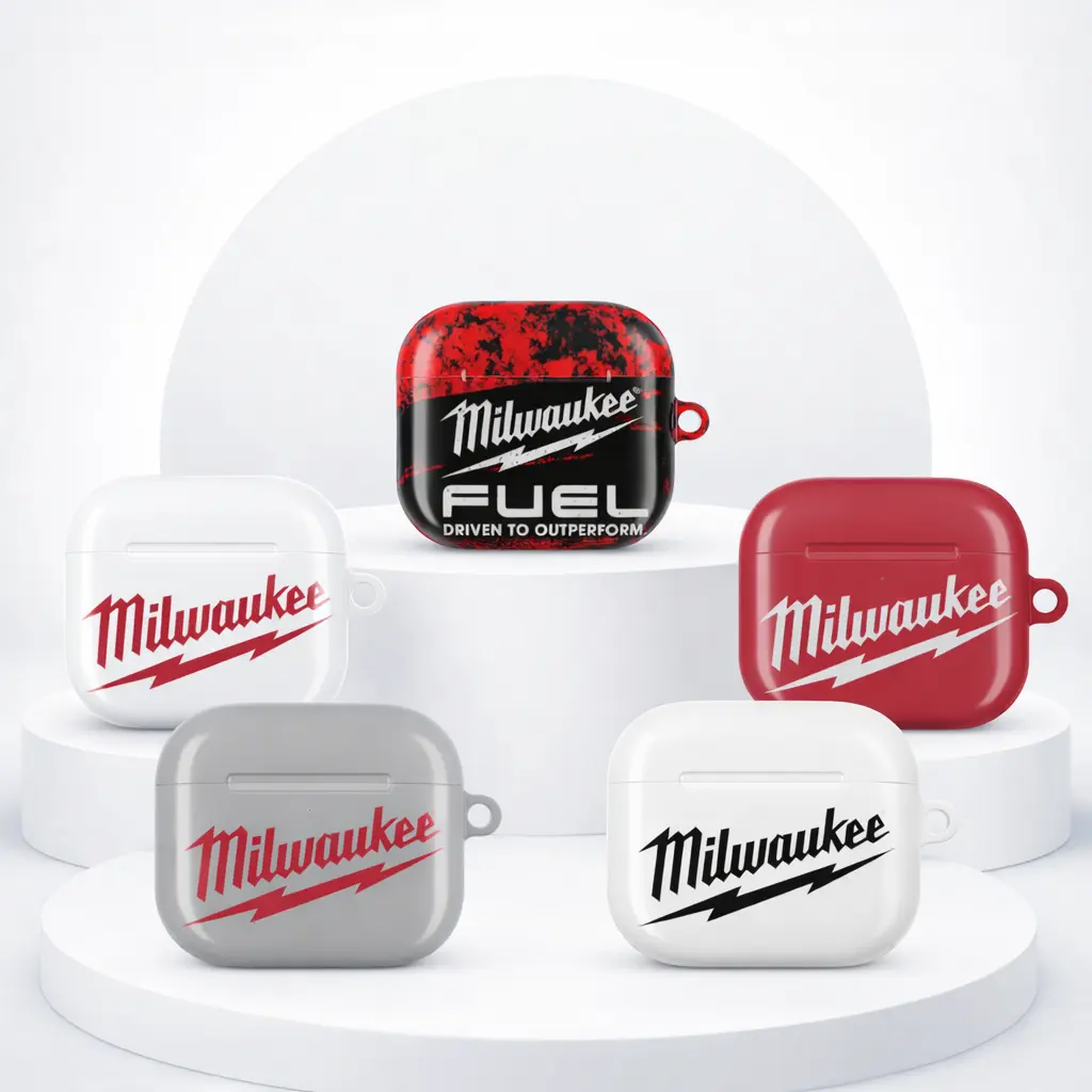 5 Styles Milwaukee Tool AirPods Case, Protective Cover for AirPods Pro & AirPods 1/2/3/4, Rugged Workshop Design, Mechanic Gift, Tool Lover Accessory