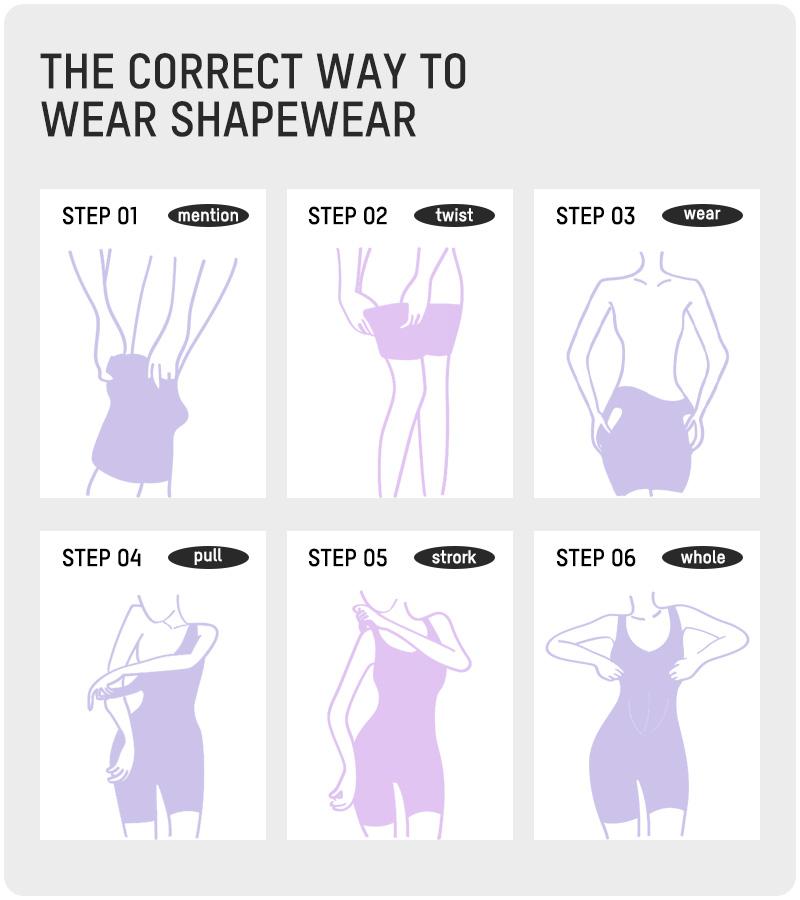 SHECURVE Easyslide Shapewear Tummy Control Butt Lifter Faja Back Pull Down Bodysuit Scruntch with Back Bone Support & Cotton Gusset for Women Postpartum Everyday Summervibes Fajas Body Shaping Underwear #SummerVibes