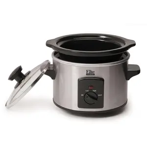 Elite Gourmet MST250XS Mini Slow Cooker 1.5qt Stainless Steel