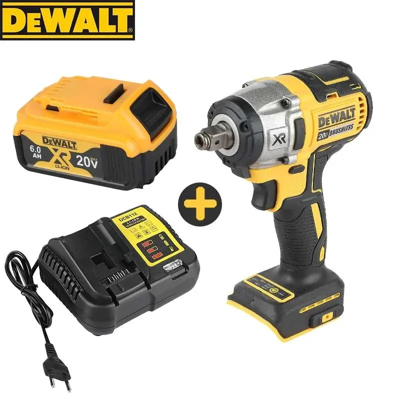 Dewalt DCF880 20V XR Cordless Brushless Impact Wrench - 1/2in Drive, 20V Power, 203N.M Torque, Pressure-Sense Speed Control for Precise Work