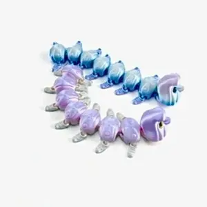 Articulated 3D Printed Caterpillar  – Flexible Reptile Figurine