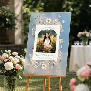 Wildflower Arch Photo Welcome Sign · Acrylic, Frosted & More