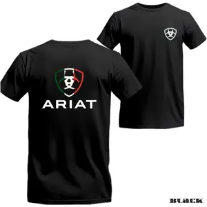 [Sale Up To 45%] Ariat T-Shirt - Featuring A Mexican Flag-Inspired Logo Design, Suitable For Men And Women
