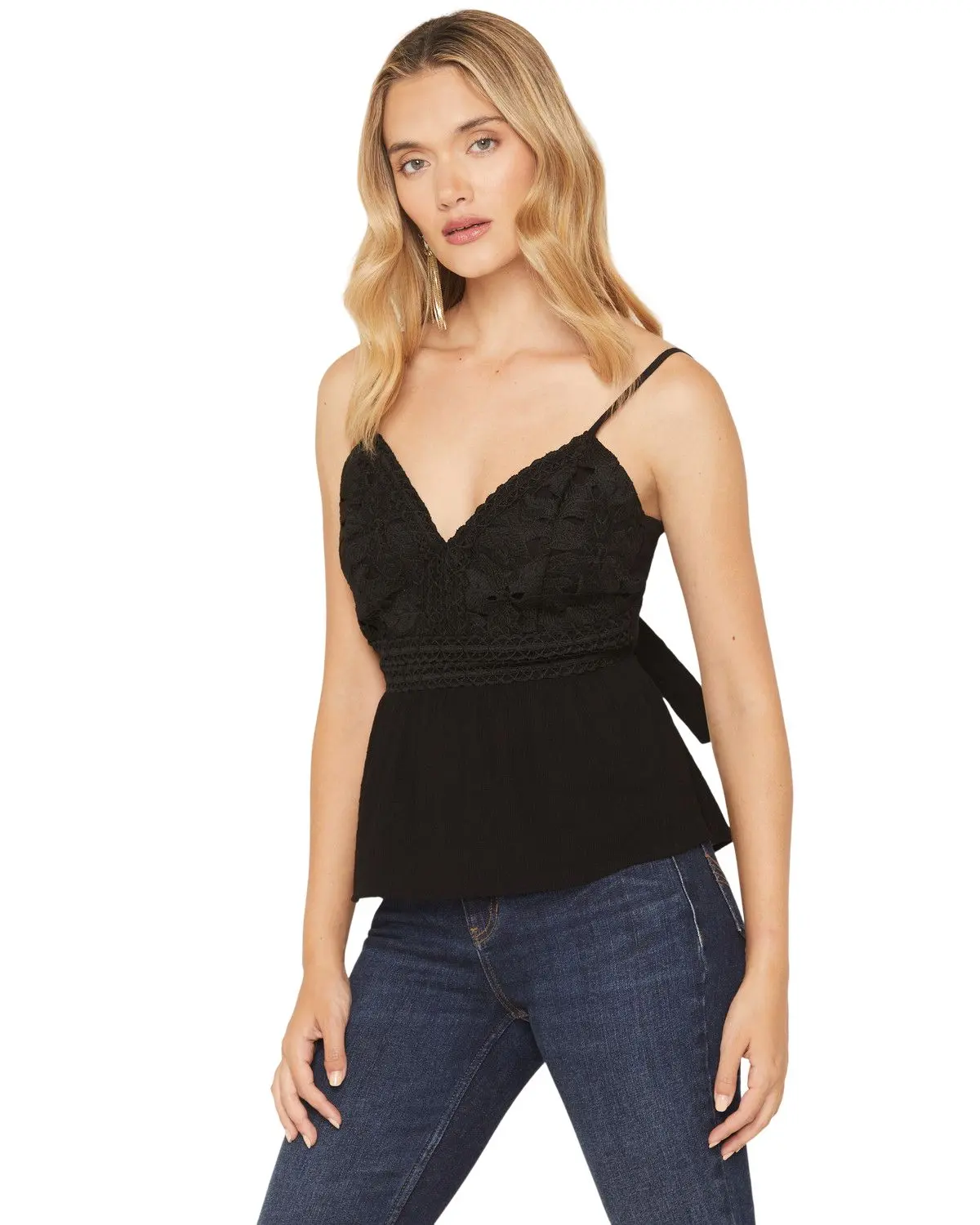 Shyanne Women's Women'S Crochet Bustier Top - Swho25w14-Blk