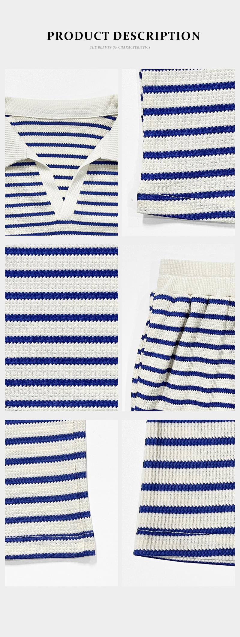 KatchMe Women's Versatile Color Matching Stripe Long Sleeve Top & Wide Leg Trousers Co-ord, Cozy V-Neck Loose Two Piece Outfits, Street Womenswear (US) KatchMe Women's Versatile Color Matching Stripe Long Sleeve Top & Wide Leg Trousers Co-ord, Cozy V-Neck Loose Two Piece Outfits, Street Womenswear (US)