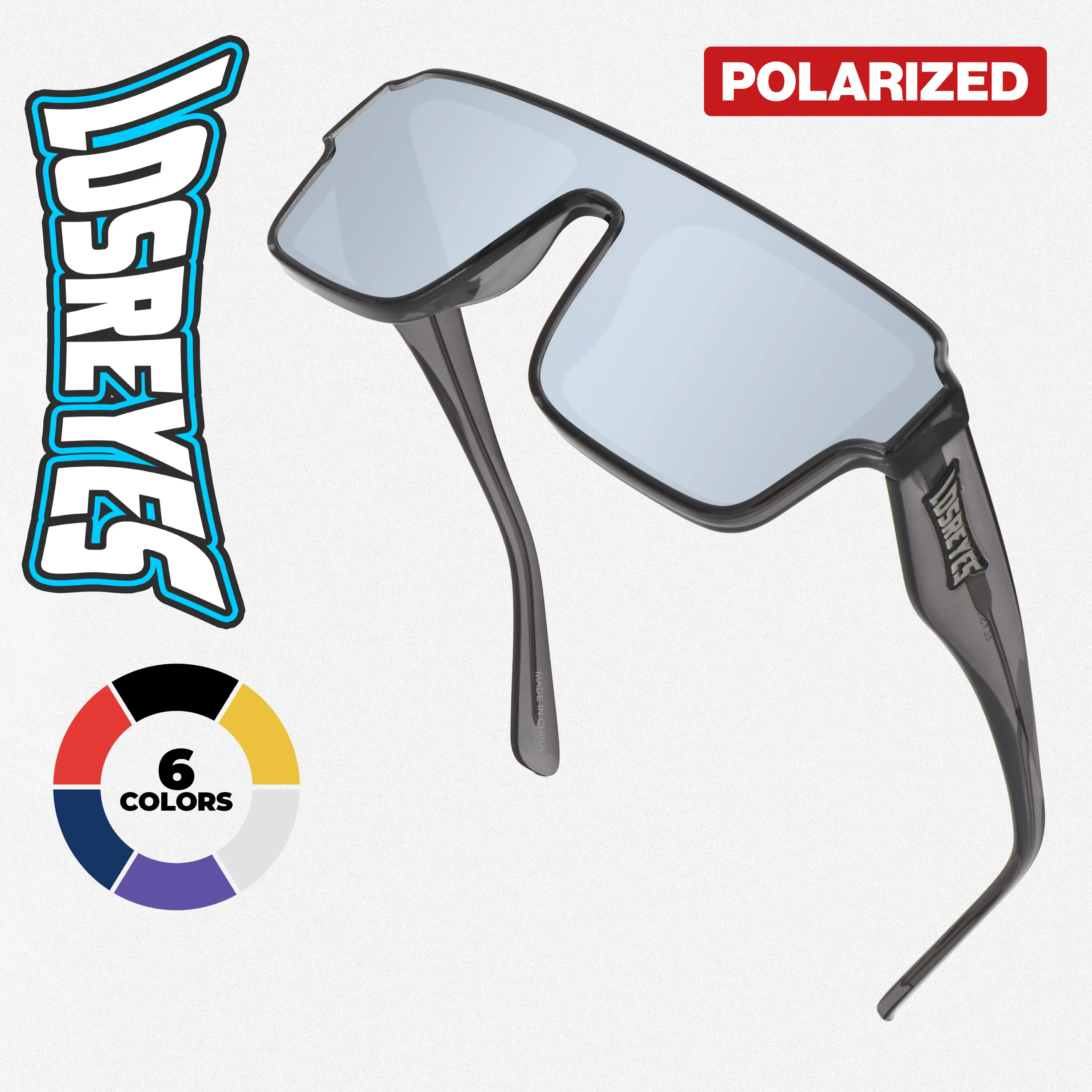 LOSREYES Unisex Bold Oversized Square Sunglasses - Polarized UV400 Lenses, Lightweight Durable, Fingerprint-Resistant, Athena Zeus Poseidon Classic Shades, Lifestyle Gifts for Guys, Men's Accessories