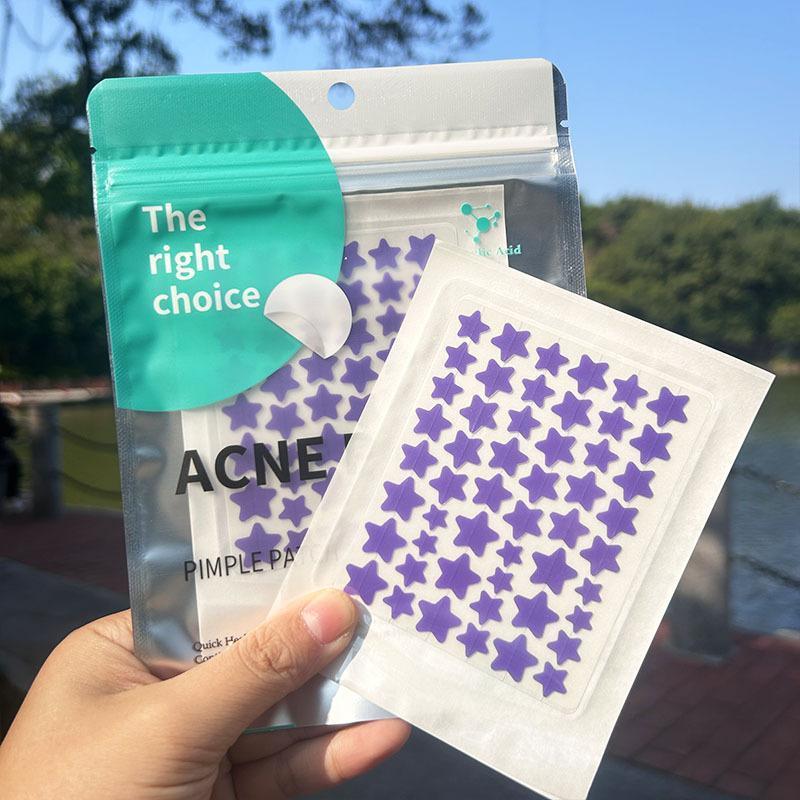 Water gel acne patches, star-shaped acne cover patches, suitable for men and women, facial skincare products, facial patches, blemish patches, pimple patches