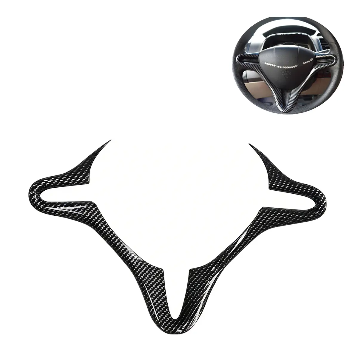 Carbon Fiber Pattern Interior Decoration Stickers for Honda Civic 8th Gen (2006-2011) - Dashboard Console Gear Shift Trim Accessories auto accessories cars accessories