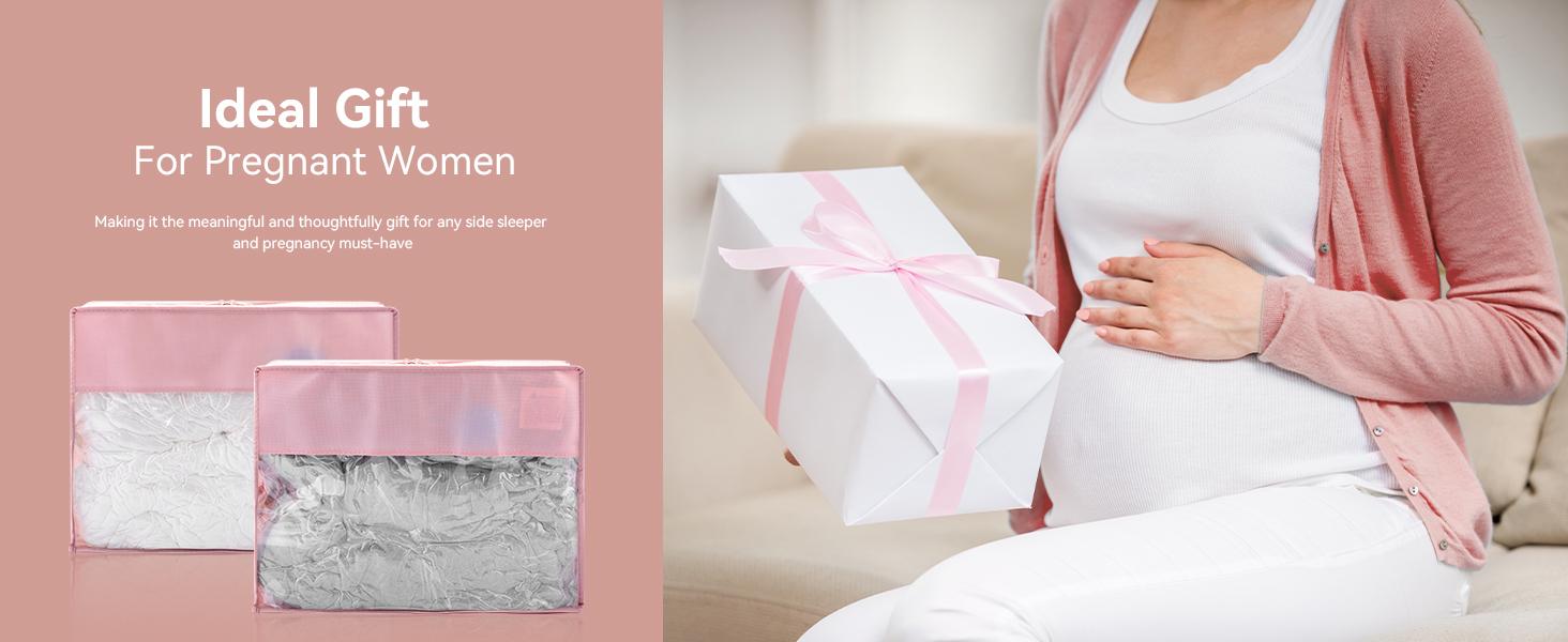 Yoofoss Pregnancy Pillows for Sleeping, 2 in 1 Adjustable Nursing and Maternity Pillow for Pregnant Women, Comfort Natural Fiber Body Pillow for Pregnancy, Arm Neck Belly Support, White