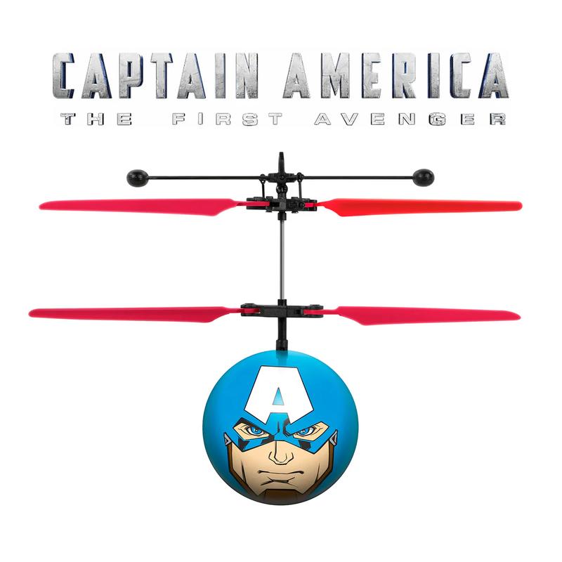 Marvel IR UFO Helicopter Ball  - Captain America, Iron Man, Hulk, X-Men Deadpool, Spider-Man, Thor, Black Panther, Guardians of the Galaxy - Officially Licensed