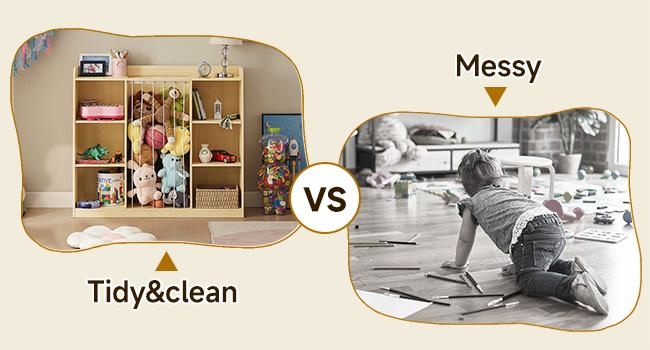 ONBRILL Toddler Stuffed Animal Zoo, Toy Storage Organizer for Playroom, Plush Toy Organizers and Storage, Book Shelf for Kids Rooms, Elastic Band Child Bookcase, Toy Shelf with 8 Storage Cubbies