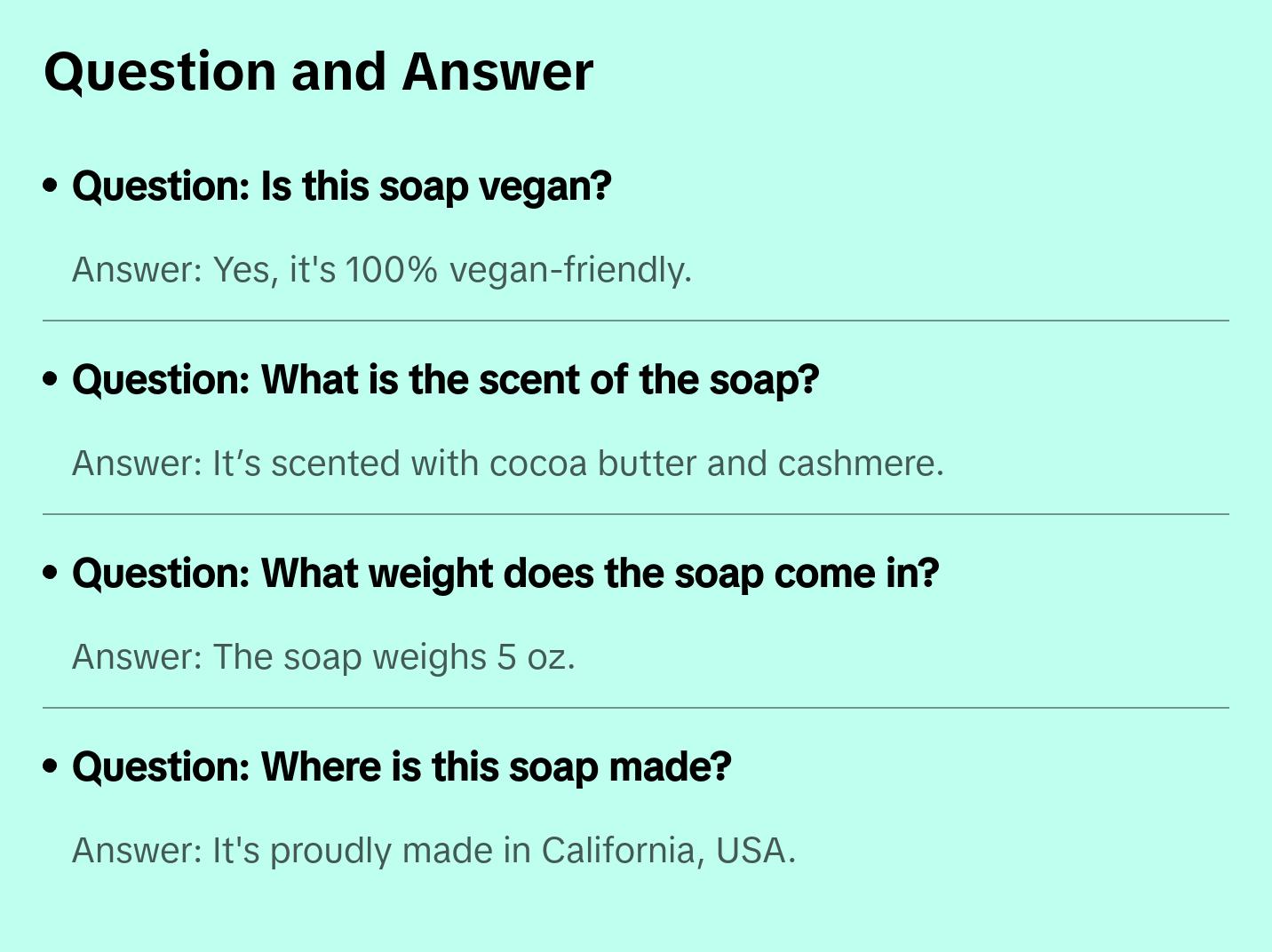 Crystal Bar Soap - Soft Spot - Vegan - Crystal Infused - 5 oz - Scented in Cocoa Butter and Cashmere