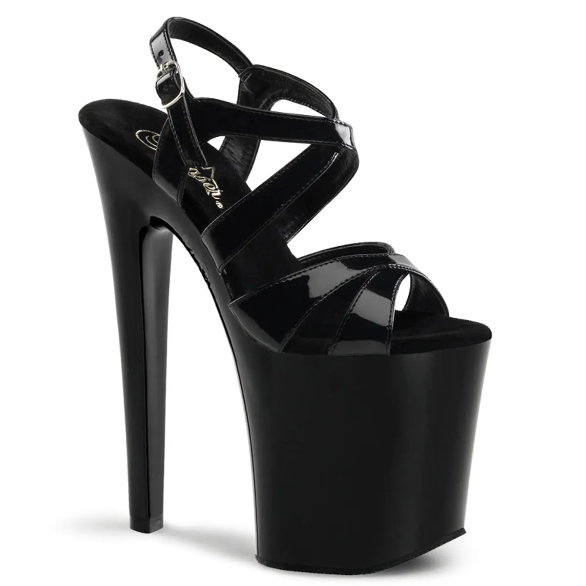 Pleaser Xtreme-872 Women's Heeled Strappy Platform Sandals, Criss-Cross Strappy Closure with Defined Platform Height Fashion Footwear