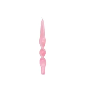 Pastel Twisted Candle Pink
