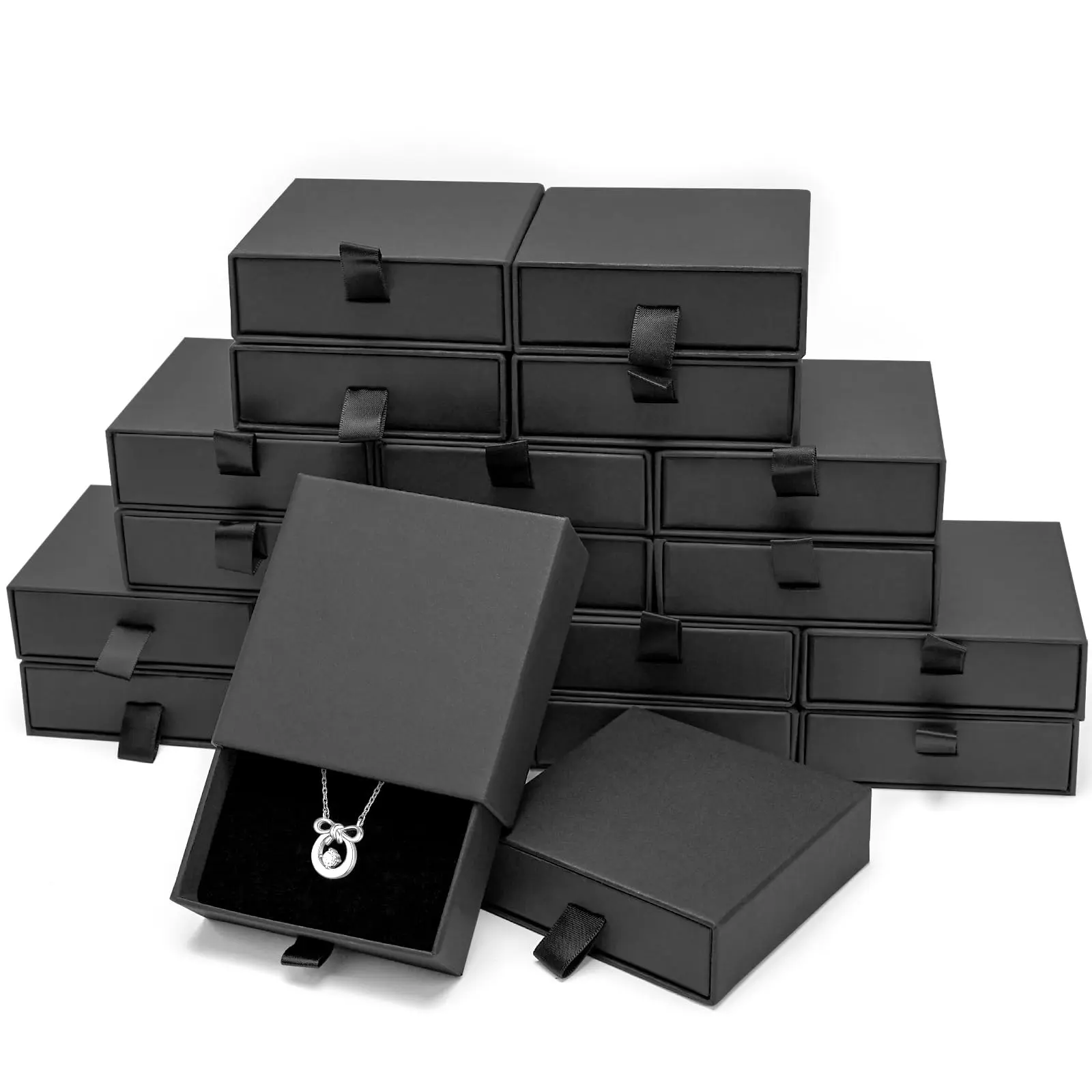 1/4/10pcs Jewelry Box, Mini Necklace Ring Earring Storage Boxes, Durable Paperboard, Ideal for Gifts, Wedding, Anniversary, Bulk Packaging