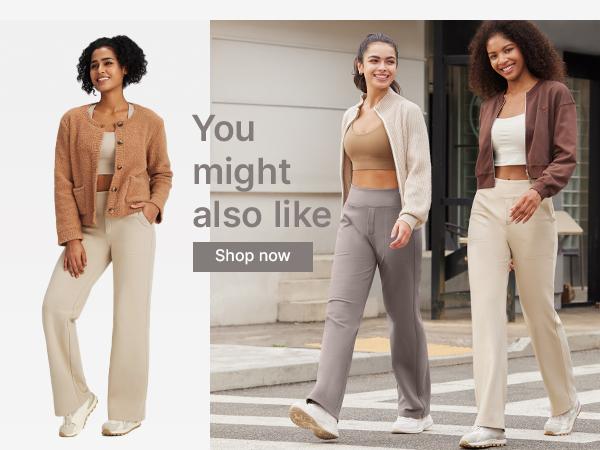 G4Free Fleece Lined Pants Women Wide Leg Sweatpants Women Warm Winter Pajamas Pants for  Yoga  Work Lounge Thermal Winter Bottom 29" Inseam Long Sleeve Loungewear