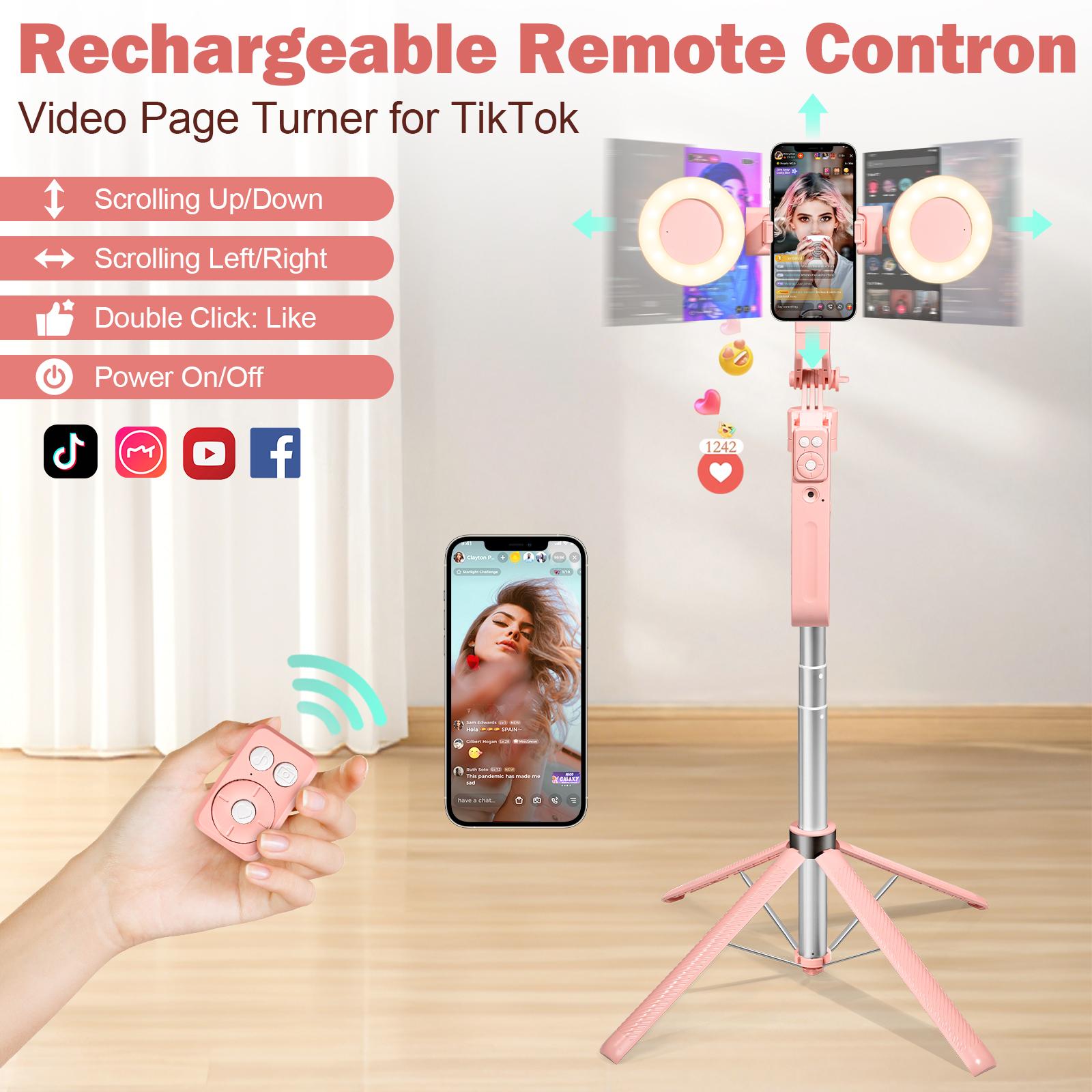 【Hot Selling Gift】360° Rotatable Selfie Stick Tripod, Rechargeable Smart Face Tracking Tripod with 2 Fill Lights, Free your hands，Auto Face Tracking Phone Holder for Vlog、Live Streaming、Rotating Stand、Document your life