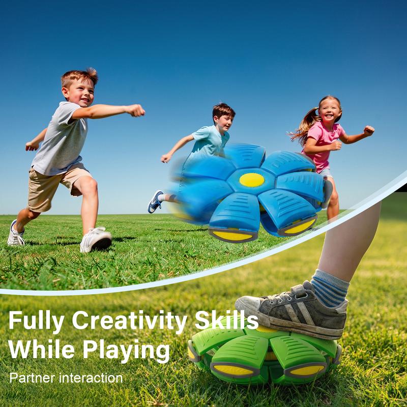 CHERMORY Random 3-Piece Magic Flying Saucer Ball Set - Magic Metaball - Best Outdoor Toy for Kids, Foldable Magic Flying Saucer Ball, Sensory Decompression Toy for Boys and Girls, Interactive Metaball