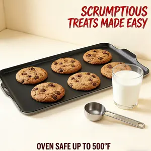 AORAN ceramic baking pan, non-stick food-grade baking pan, Teflon-free baking pan, perfect for baking bacon, chicken wings, steak, ham, sandwich bread, and toast for family gatherings.