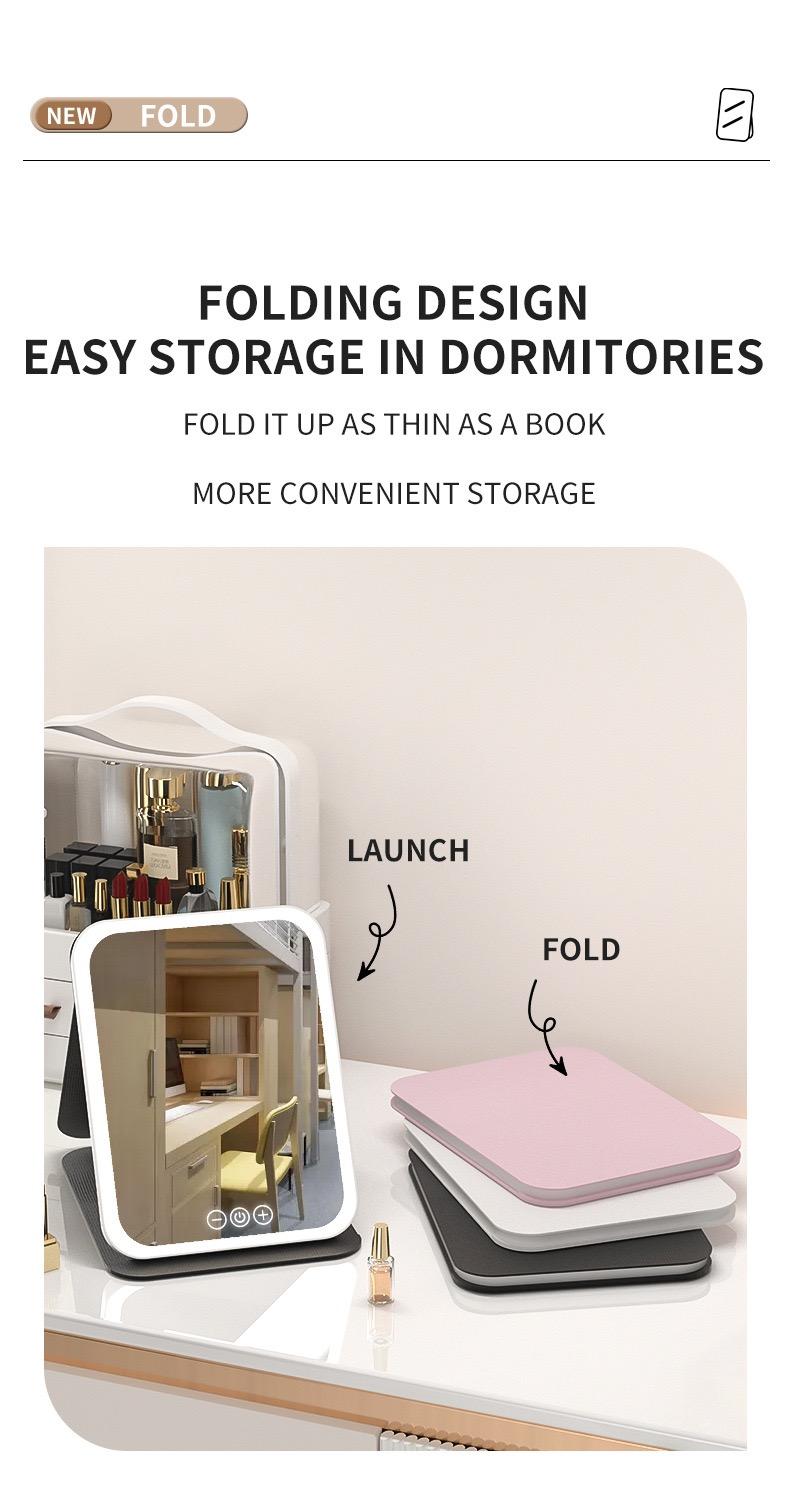 Portable LED Light Makeup Mirror,  Touch