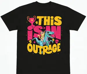 Princess Donut graphic tees This is an OUTRAGE shirt Dungeon Crawler Carl Goddammit Donut Design y2k cotton fashion Streetwear Casual Top Trending Gift