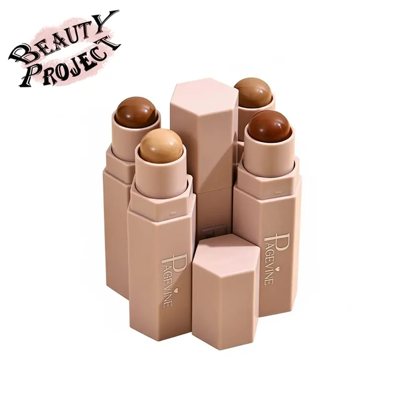 5 in 1 Matte Makeup Stick - Contour, Concealer, Highlighter, Blush, Color Corrector All-in-1 Face Stick with Styling Function, Long-Lasting Creamy Blendable