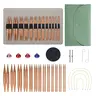 Interchangeable Circular Knitting Needles Set - 13 Pair Crochet Tools, 4 Cables, Compact Leather Storage Bag for DIY Crafts Enthusiasts,Knitting Tools for Beginners,Best Gift