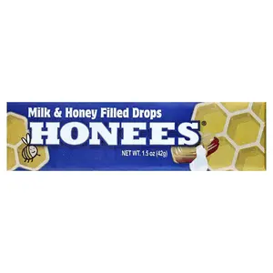 Honees Milk & Honey Filled Drops, 1.5 oz (42 g)