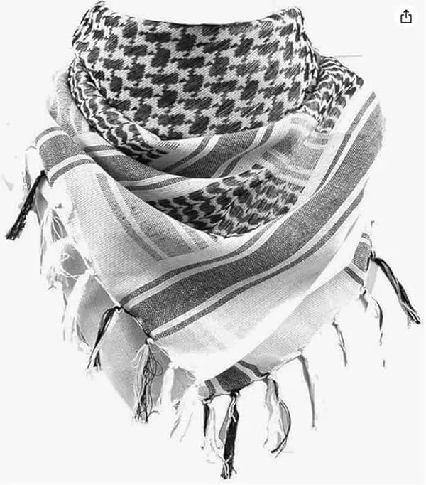 Shemagh Tactical Desert Scarf, Cotton Keffiyeh Neck Head Scarf Wrap for Men Women