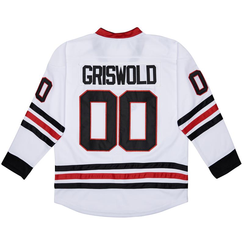 00 Griswold Christmas Hockey Jersey Embroidered Sportswear Casual Training Long Sleeved Tops White,Gift for Game Day