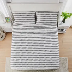 Sportopia Full Black/White Checkered Grid Jersey Sheet Set