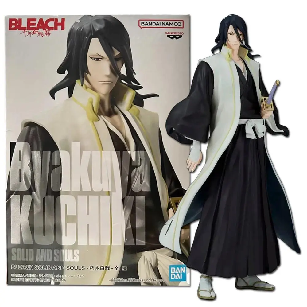 18.5cm High-Grade PVC Bleach Series Kuchiki Byakuya Action Figure, Anime & Manga Collectibles, Without RC Toy for Boys, Desktop Decoration Hobby Gift