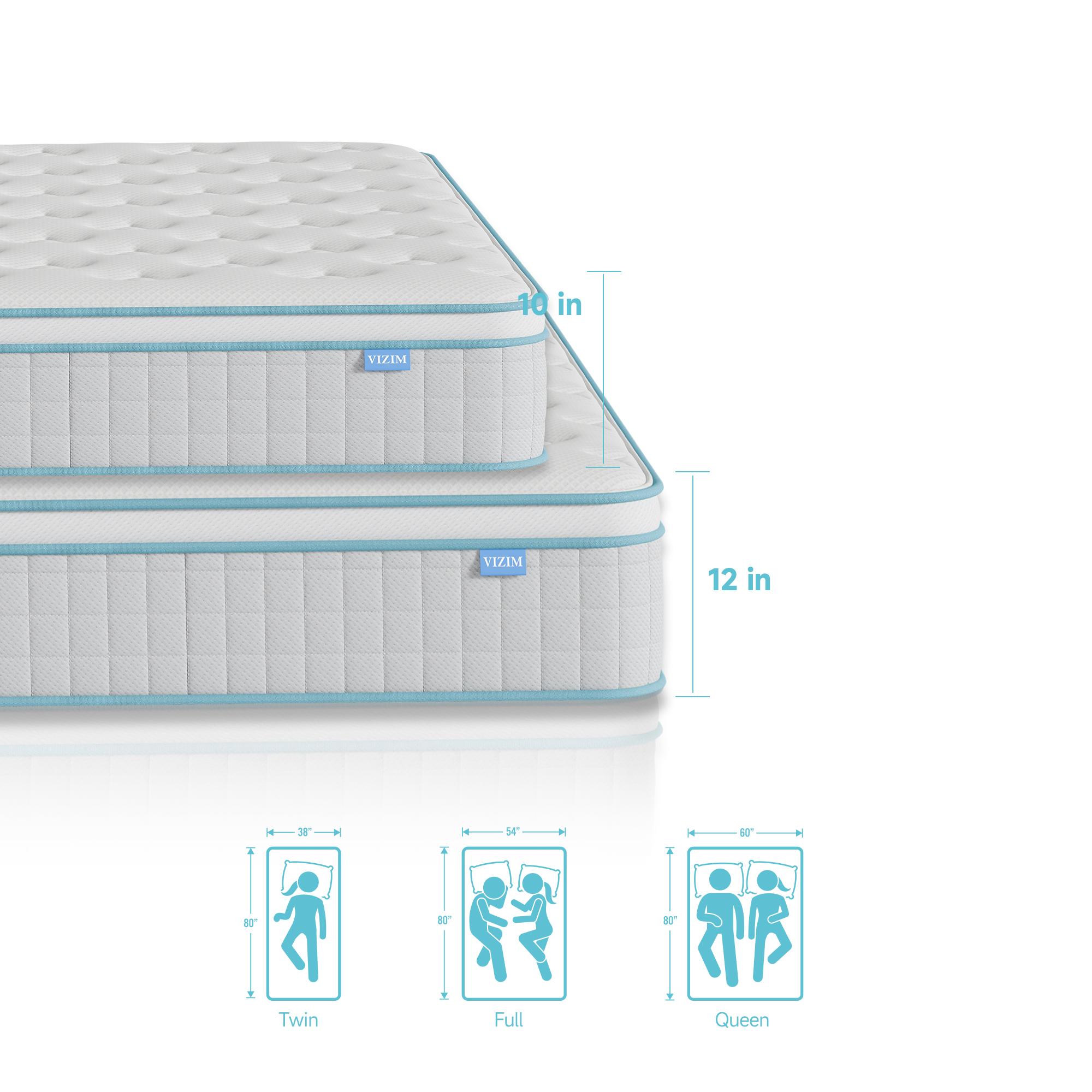Medium Firm Hybrid Mattress with Twin & Full & Queen, 10 Inch & 12 Inch Memory Foam & Pocket Springs Hybrid Mattress in a Box, Breathable Euro Top Bed Mattress with Motion Isolation, Pressure Relief, Comfortable Sleep,CertiPUR-US Certified,Mattress Outlet Medium Firm Hybrid Mattress with Twin & Full & Queen, 10 Inch & 12 Inch Memory Foam & Pocket Springs Hybrid Mattress in a Box, Breathable Euro Top Bed Mattress with Motion Isolation, Pressure Relief, Comfortable Sleep,CertiPUR-US Certified,Mattress Outlet