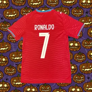 2026 World Cup Portugal Home Red Short Sleeve 7# Ronaldo Jersey Fans Version Breathable