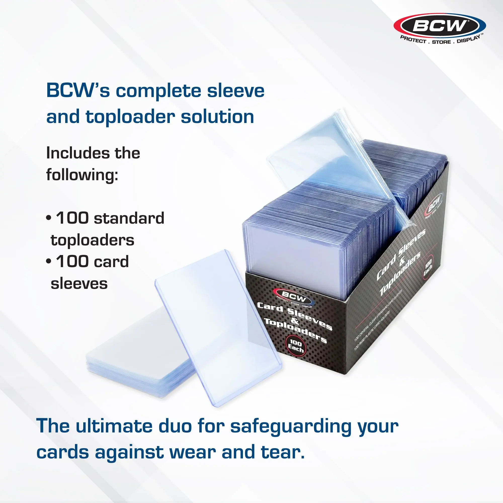 100 Count Card Sleeve and Toploader Combo Pack - TikTok Shop